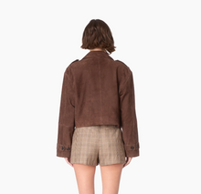 Load image into Gallery viewer, Saskia Suede Jacket Dark Umber