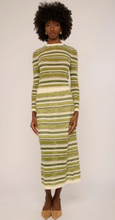 Load image into Gallery viewer, Waverly Knit Skirt Space Dye Green