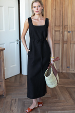 Load image into Gallery viewer, Roma Maxi Dress Black Linen