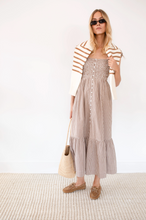 Load image into Gallery viewer, Celine Dress Mocha Gingham