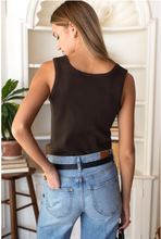 Load image into Gallery viewer, Layering Tank 2 Deep Brown Rib
