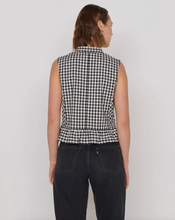 Load image into Gallery viewer, Dana Tank Black Cream Gingham