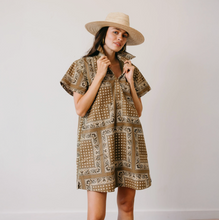 Load image into Gallery viewer, Getaway Dress Olive Bandana