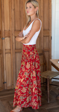 Load image into Gallery viewer, Smocked Maxi Skirt Pomp Blooms