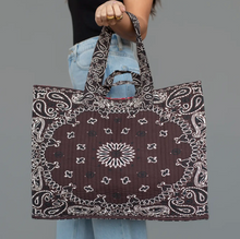 Load image into Gallery viewer, Brown Bandana Tote