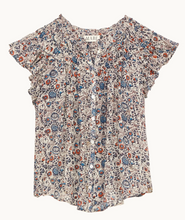 Load image into Gallery viewer, Cass Print Top Indigo Rust
