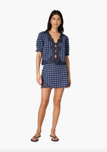 Load image into Gallery viewer, Hearst Mini Skirt Navy Plaid