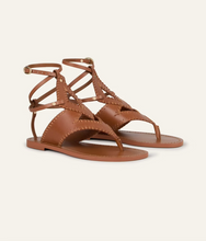 Load image into Gallery viewer, Capri Sandals Cognac