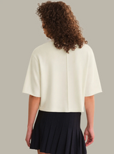 Load image into Gallery viewer, Colette Solid Crew Neck Boxy Tee Chalk