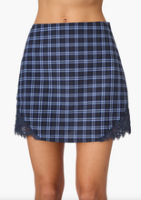 Load image into Gallery viewer, Hearst Mini Skirt Navy Plaid