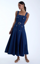 Load image into Gallery viewer, Jenna Denim Midi Dress Blue