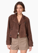 Load image into Gallery viewer, Saskia Suede Jacket Dark Umber