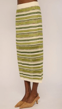 Load image into Gallery viewer, Waverly Knit Skirt Space Dye Green