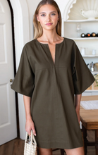 Load image into Gallery viewer, Structured Dress Army Green