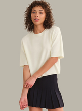 Load image into Gallery viewer, Colette Solid Crew Neck Boxy Tee Chalk