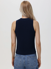 Load image into Gallery viewer, Demi High Neck Crew Tank Dark Blue
