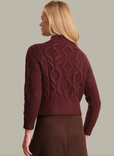 Load image into Gallery viewer, Reba Cable Funnel Pullover Oxblood