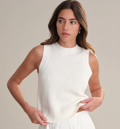 Demi High Neck Tank Chalk