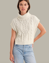 Load image into Gallery viewer, Angelica Cable Trim Vest Sea Salt