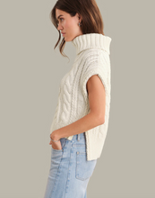 Load image into Gallery viewer, Angelica Cable Trim Vest Sea Salt