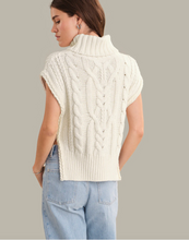 Load image into Gallery viewer, Angelica Cable Trim Vest Sea Salt