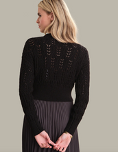 Load image into Gallery viewer, Amara Cropped Cable Cardigan Black