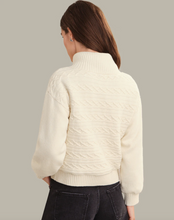 Load image into Gallery viewer, Addison Cable Knit Puffer Jacket Salt