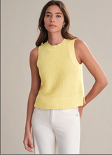 Load image into Gallery viewer, Demi High Crew Tank Lemon Icing