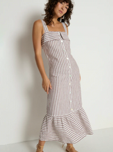 Load image into Gallery viewer, Amalia Midi Dress Praline Stripe