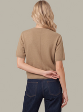 Load image into Gallery viewer, Colette Cashmere Boxy Tee Camel