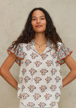 Load image into Gallery viewer, Stella Print Top Ecru Rust
