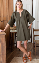 Load image into Gallery viewer, Structured Dress Army Green
