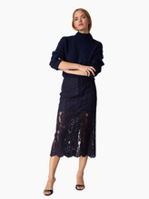 Load image into Gallery viewer, Catherine Cropped Sweater Navy