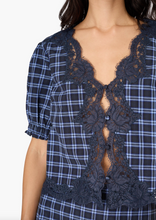 Load image into Gallery viewer, Junie Top Navy Plaid