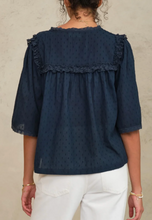 Load image into Gallery viewer, Brea Frill Top Navy