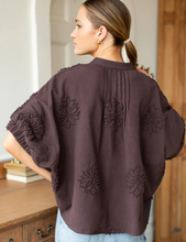 Load image into Gallery viewer, Mandarin Collar-French Knot Chestnut