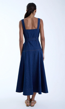 Load image into Gallery viewer, Jenna Denim Midi Dress Blue