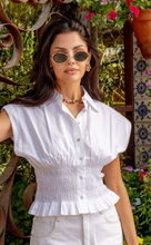 Load image into Gallery viewer, Rolo Sleeveless Top White