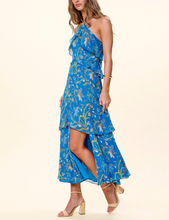 Load image into Gallery viewer, Aphrodite Ankle Dress Blue Florabella