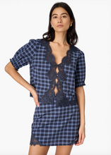 Load image into Gallery viewer, Junie Top Navy Plaid