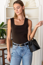 Load image into Gallery viewer, Layering Tank 2 Deep Brown Rib