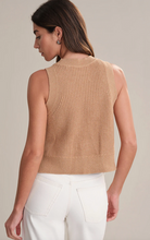 Load image into Gallery viewer, Demi High Crew Tank Camel Heather