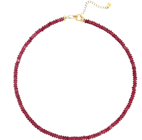 Mila Micro Beaded Neck Red