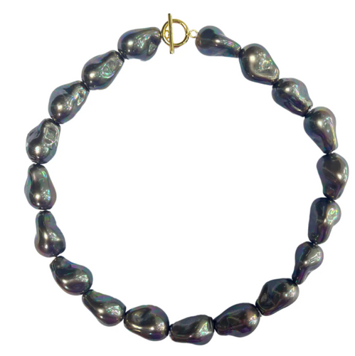 Ariel Pearl Collar Necklace Onyx