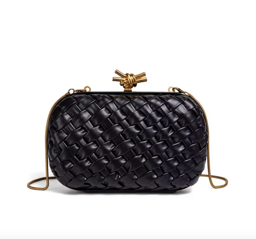 Bonne Chain Clutch Black