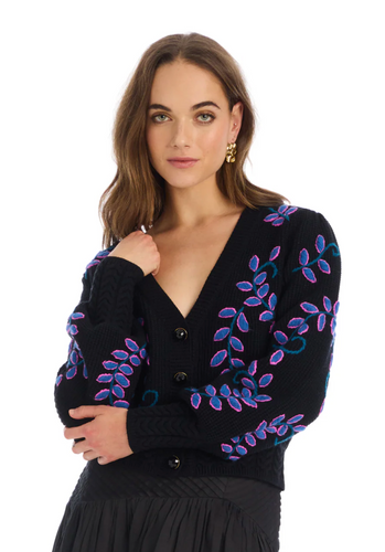 Piper Cardigan Black Multi