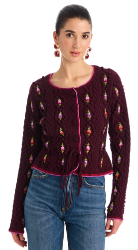 Adrienne Cardigan Burgundy