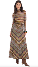 Load image into Gallery viewer, Conner Knit Top Olive Chevron