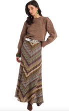 Load image into Gallery viewer, Olive Skirt Olive Chevron