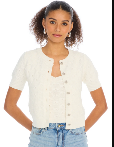 Effie Cardigan White